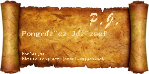 Pongrácz József névjegykártya