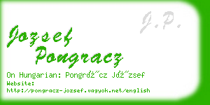 jozsef pongracz business card